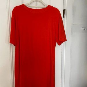 a new day t-shirt dress, red-orange